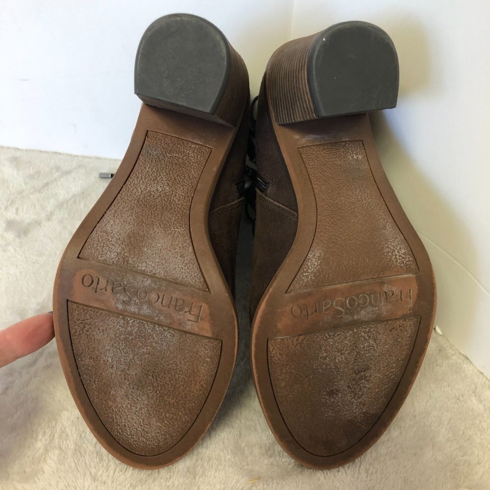 FRANCO SARTO Edaline Brown Ankle Booties Size 7 - Picture 9 of 12